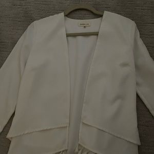 Womens XS white blazer with tassels worn twice